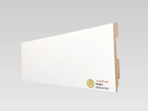 Картинка Плинтус Teckwood Белый Роял 100x16x2150 Напольный Плинтус Плинтус Teckwood Белый Роял 100x16x2150 от магазина Gio.By