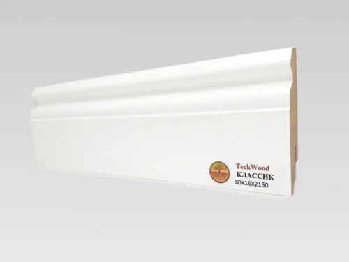 Плинтус Плинтус Teckwood Белый Классик 80x16x2150 от магазина Gio.By