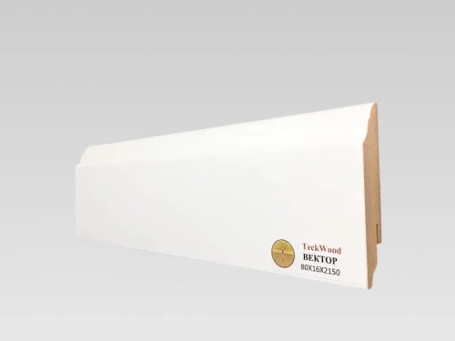 Плинтус Плинтус Teckwood Белый Вектор 80x16x2150 от магазина Gio.By