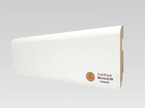 Плинтус Плинтус Teckwood Белый прямой 80x16x2150 от магазина Gio.By