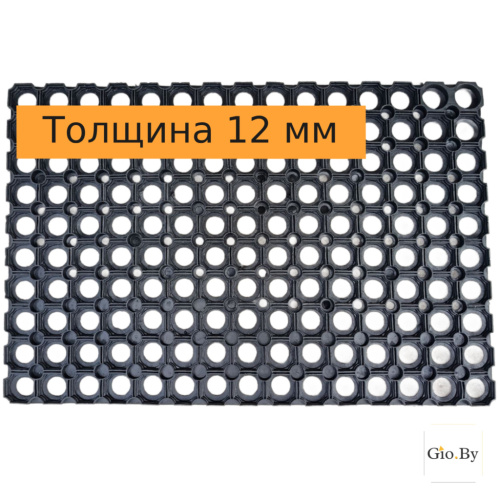 Картинка Коврик резиновый "Quadro S" 40х60 см грязесборный - Здесь Коврик резиновый "Quadro S" 40х60 см грязесборный - Здесь
