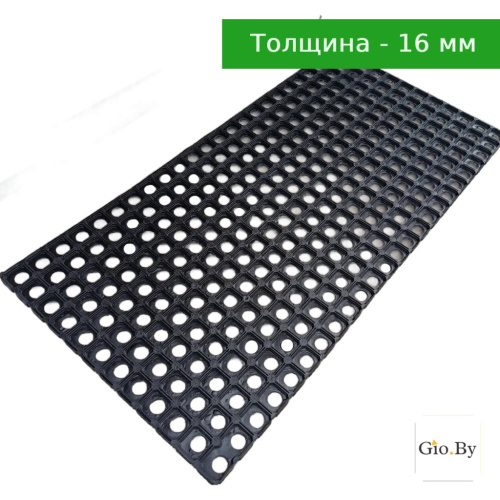 Коврик резиновый "Quadro M" 50x100 см грязесборный  фото 2